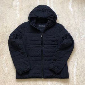 Michael Kors Women’s Large Packable Down Fill Puffer Jacket in Dark Navy Blue